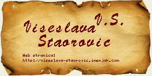 Višeslava Staorović vizit kartica